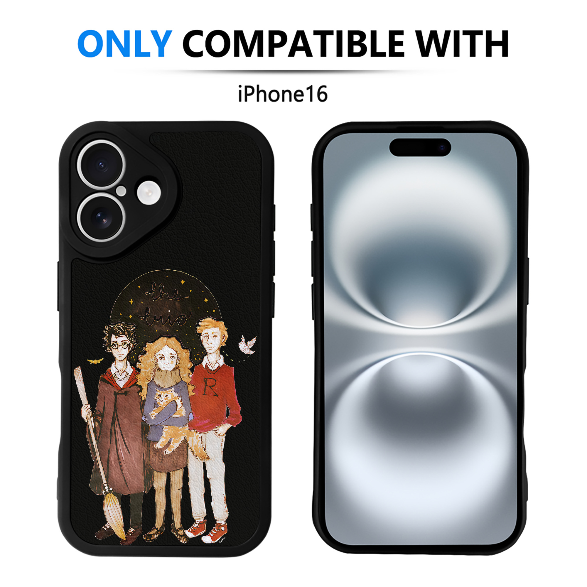 （画像用） Harry Potter ハリー・ポッターシリーズ 【iPhone 16シリーズ対応】シリコンスマホケース（レザー調） 材質：シリコン